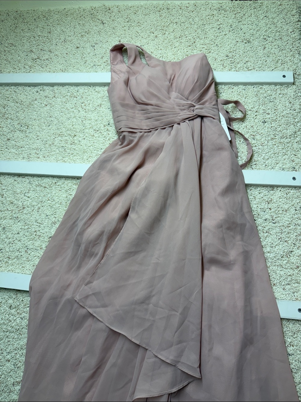 NWT Light Pink One-Shoulder Chiffon Formal Dress